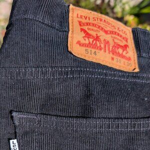 Levis 514 black cords 31x30